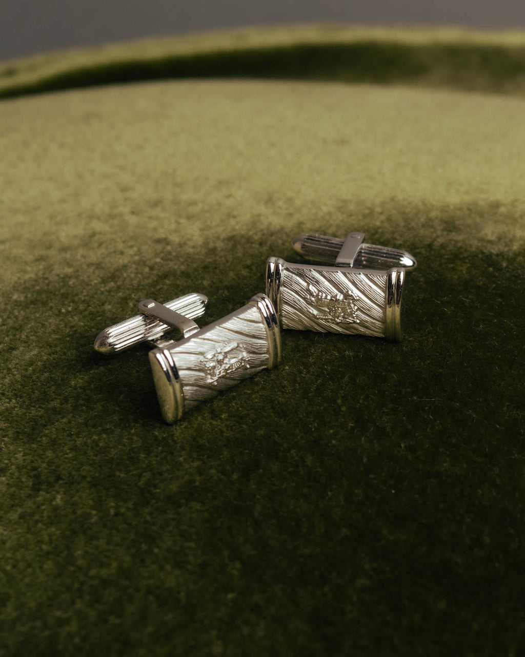 "Burberrys" 70's-90's Silver equestrian knight cufflinks