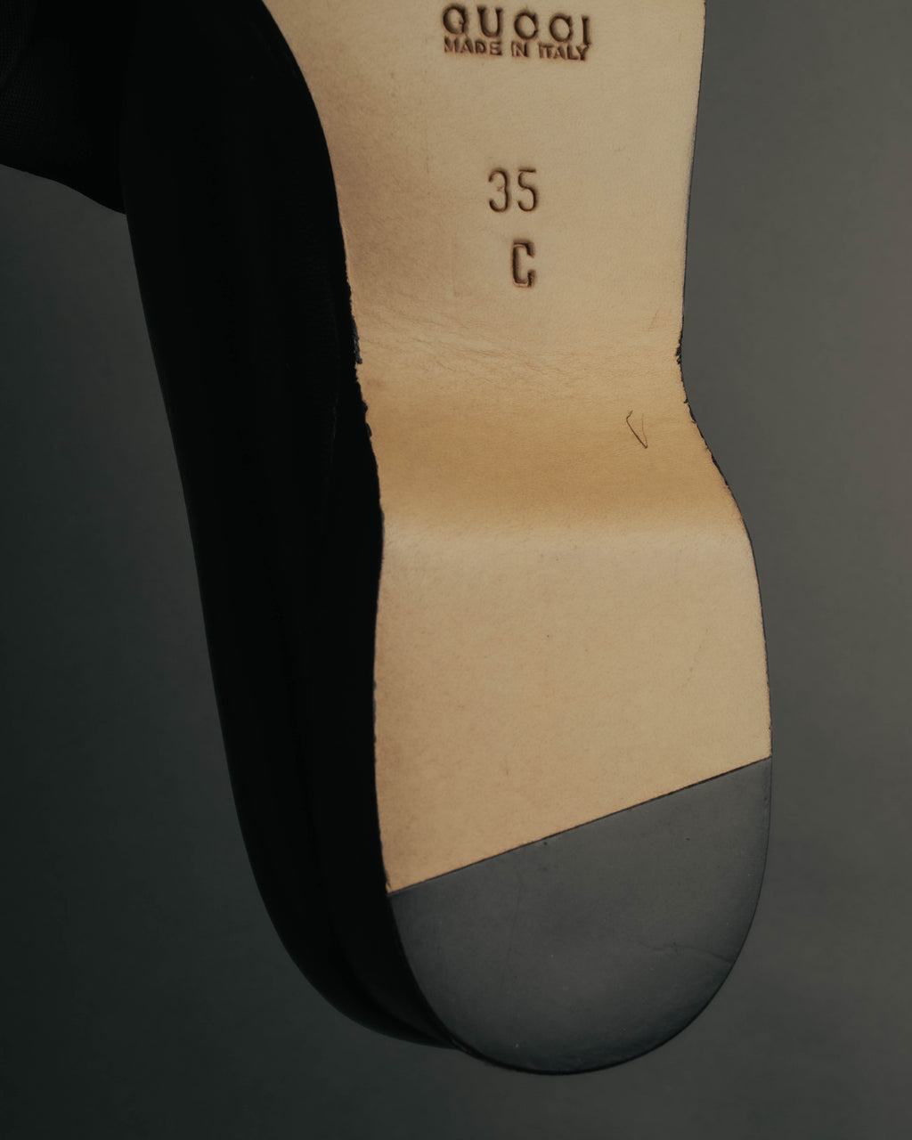 "GUCCI" 90's-00's Classic leather horsebit loafer pumps