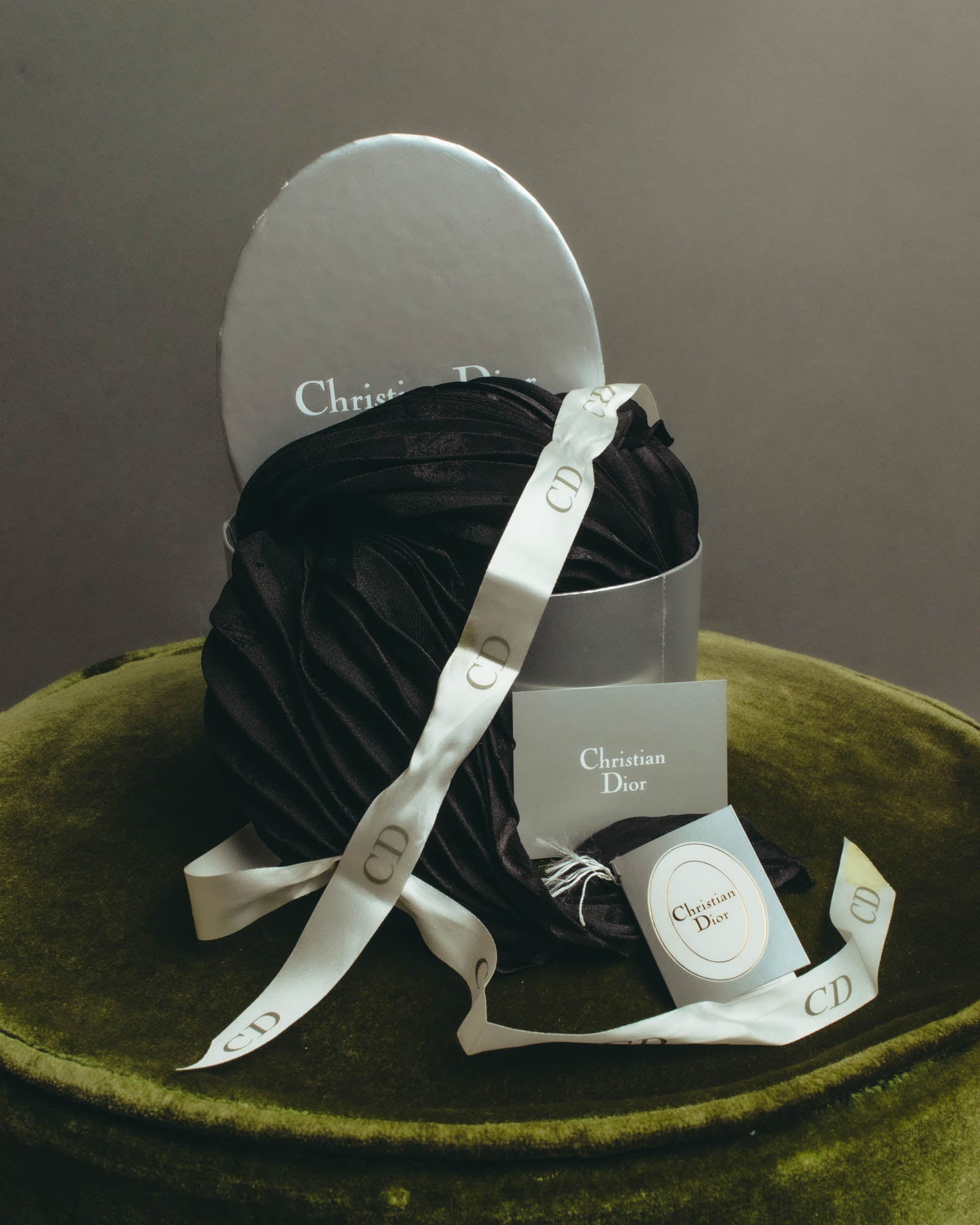 "Christian Dior" 80's-90's Pleated silk stole