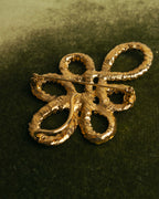 “Yves Saint Laurent” 90’s Gold rope motif flower brooch