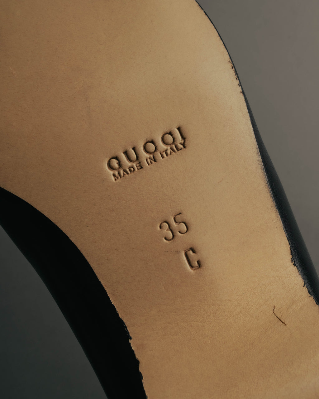 "GUCCI" 90's-00's Classic leather horsebit loafer pumps