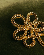 “Yves Saint Laurent” 90’s Gold rope motif flower brooch