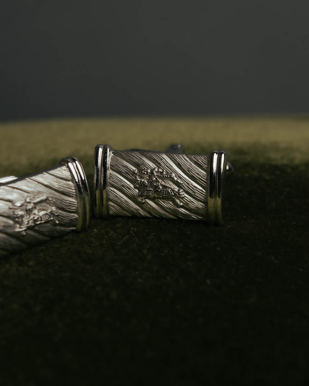 "Burberrys" 70's-90's Silver equestrian knight cufflinks