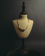 "NINA RICCI" 80's-90's Bold red stone necklace