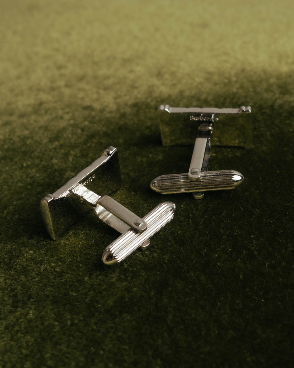 "Burberrys" 70's-90's Silver equestrian knight cufflinks