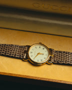 "GUCCI" 80's-90's Classic leather strap wristwatch