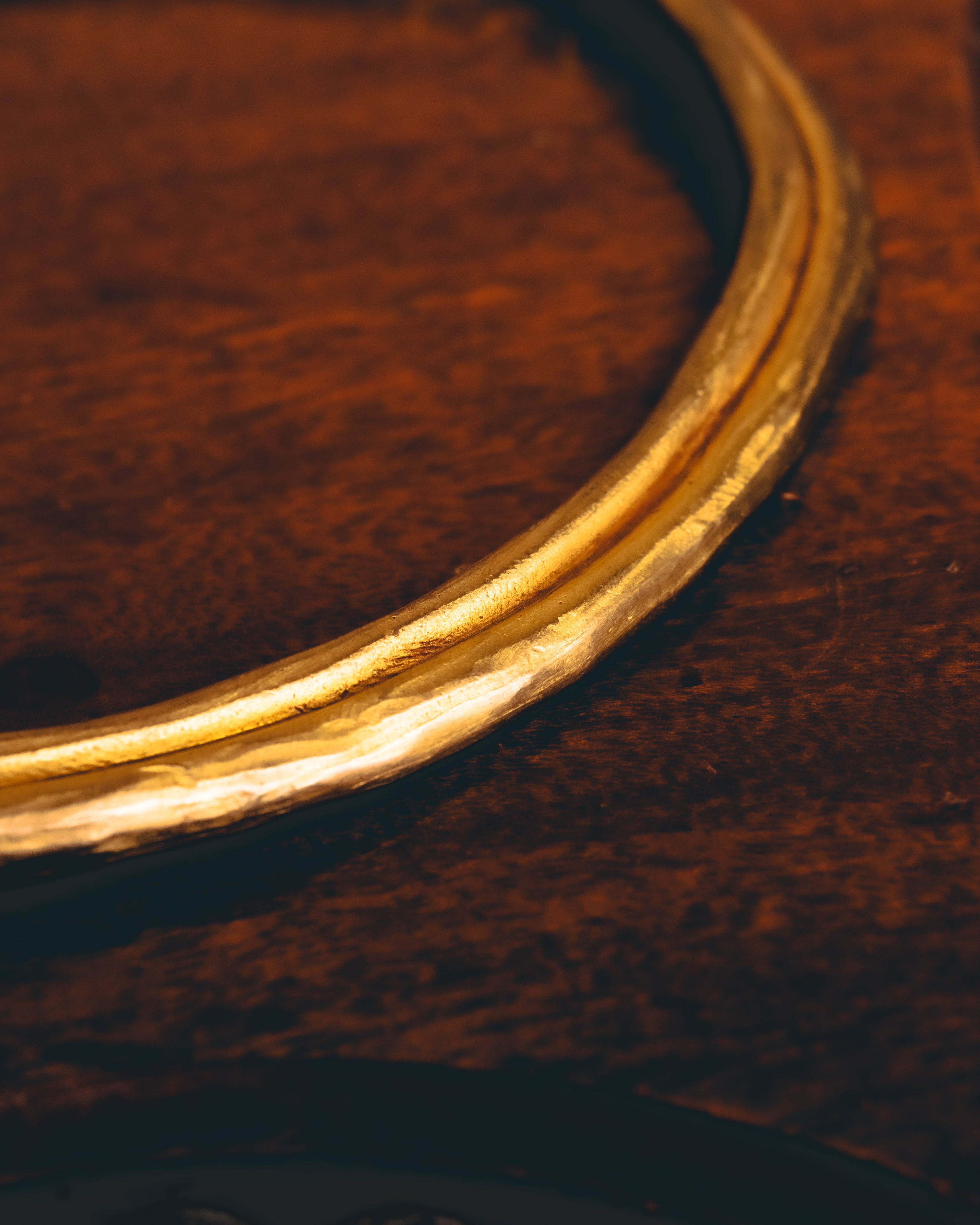 -SPECIAL- "Hermès" 80's-00's Sculptural gold tone choker necklace