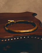 -SPECIAL- "Hermès" 80's-00's Sculptural gold tone choker necklace