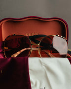 “GUCCI” 2017-2022 Striped rim oversized sunglasses