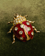 “Christian Dior” 70’s-80’s Ladybug rhinestone brooch