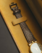"GUCCI" 80's-90's Classic leather strap wristwatch