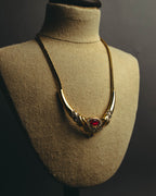 "NINA RICCI" 80's-90's Bold red stone necklace