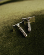 "Burberrys" 70's-90's Silver equestrian knight cufflinks