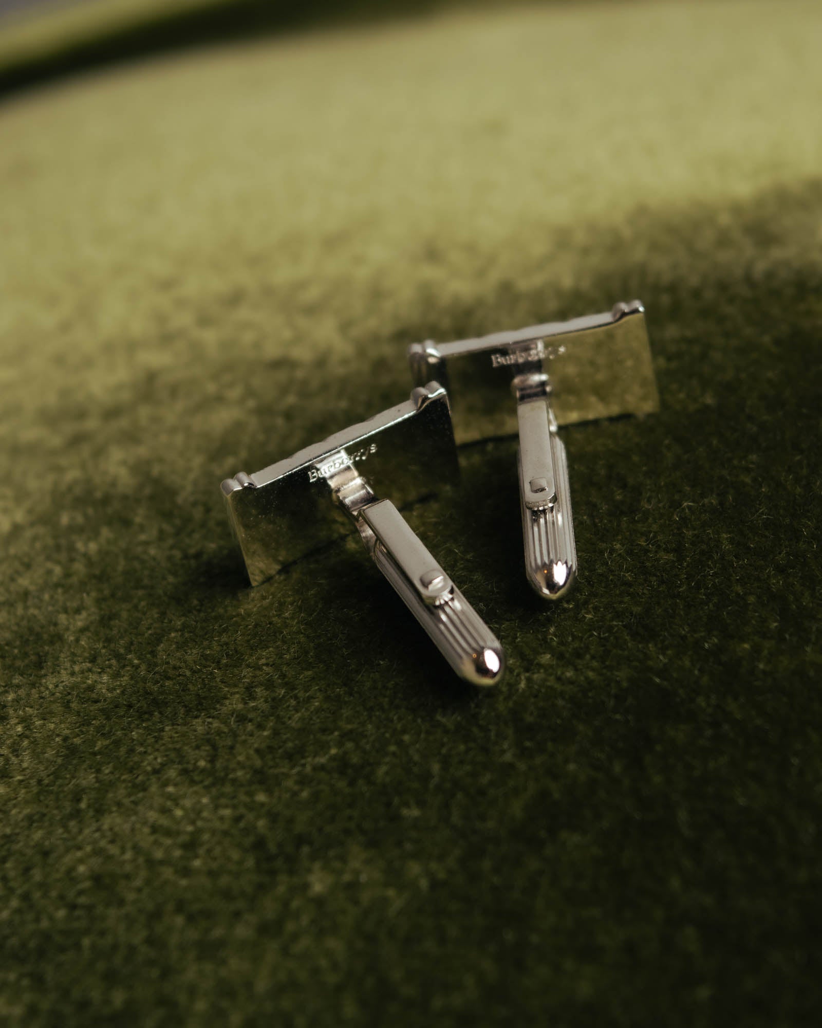 "Burberrys" 70's-90's Silver equestrian knight cufflinks