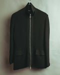 "Giorgio Armani" 10's Sleek zip up knit jacket