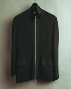 "Giorgio Armani" 10's Sleek zip up knit jacket