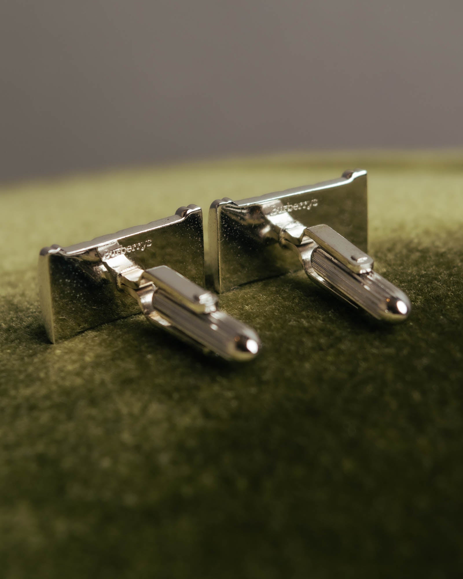 "Burberrys" 70's-90's Silver equestrian knight cufflinks