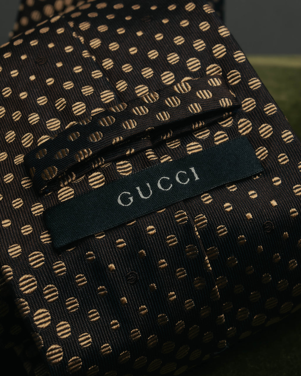 "GUCCI" 80's-early 90's Silk jacquard necktie