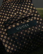 "GUCCI" 80's-early 90's Silk jacquard necktie