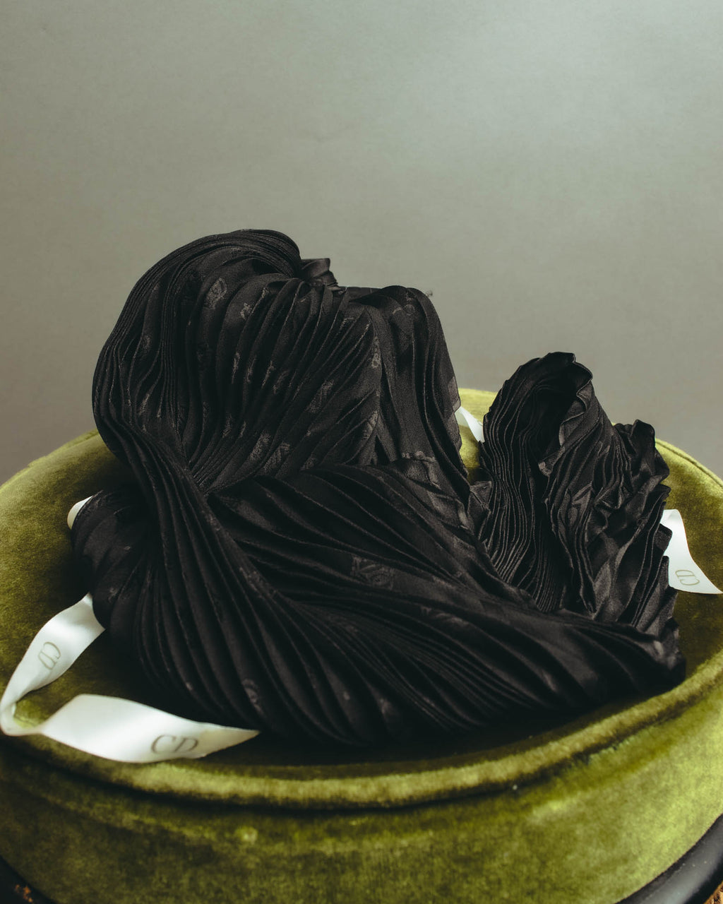 "Christian Dior" 80's-90's Pleated silk stole