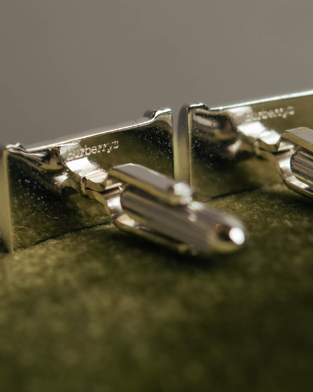 "Burberrys" 70's-90's Silver equestrian knight cufflinks