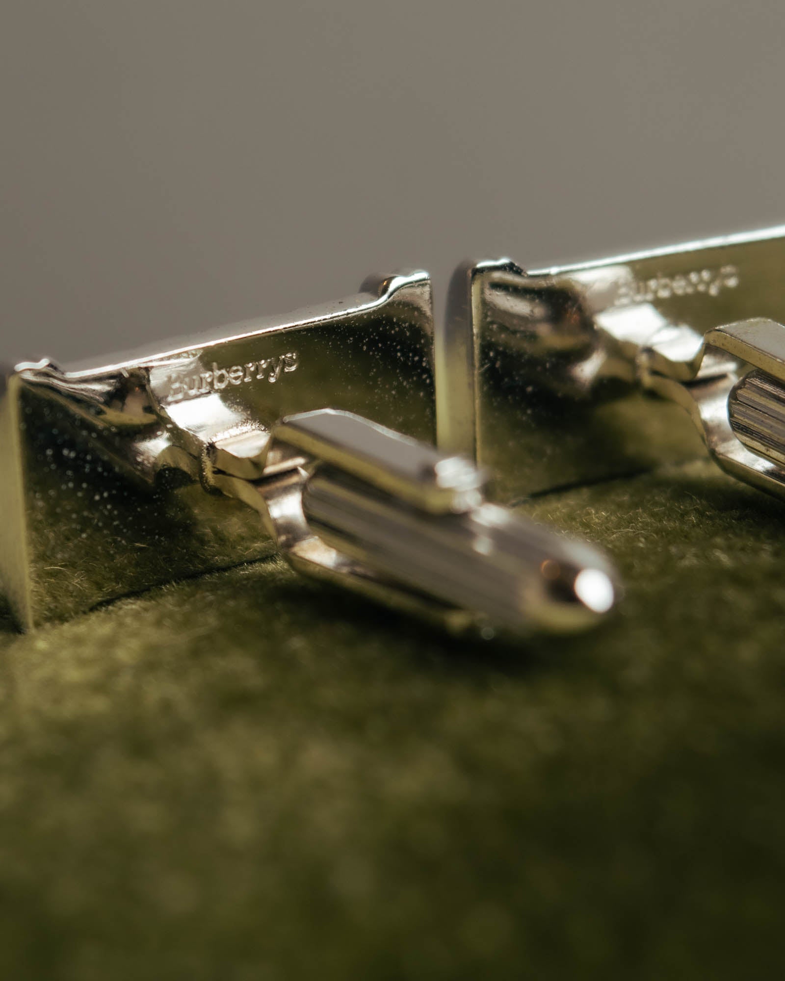 "Burberrys" 70's-90's Silver equestrian knight cufflinks