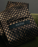 "GUCCI" 80's-early 90's Silk jacquard necktie