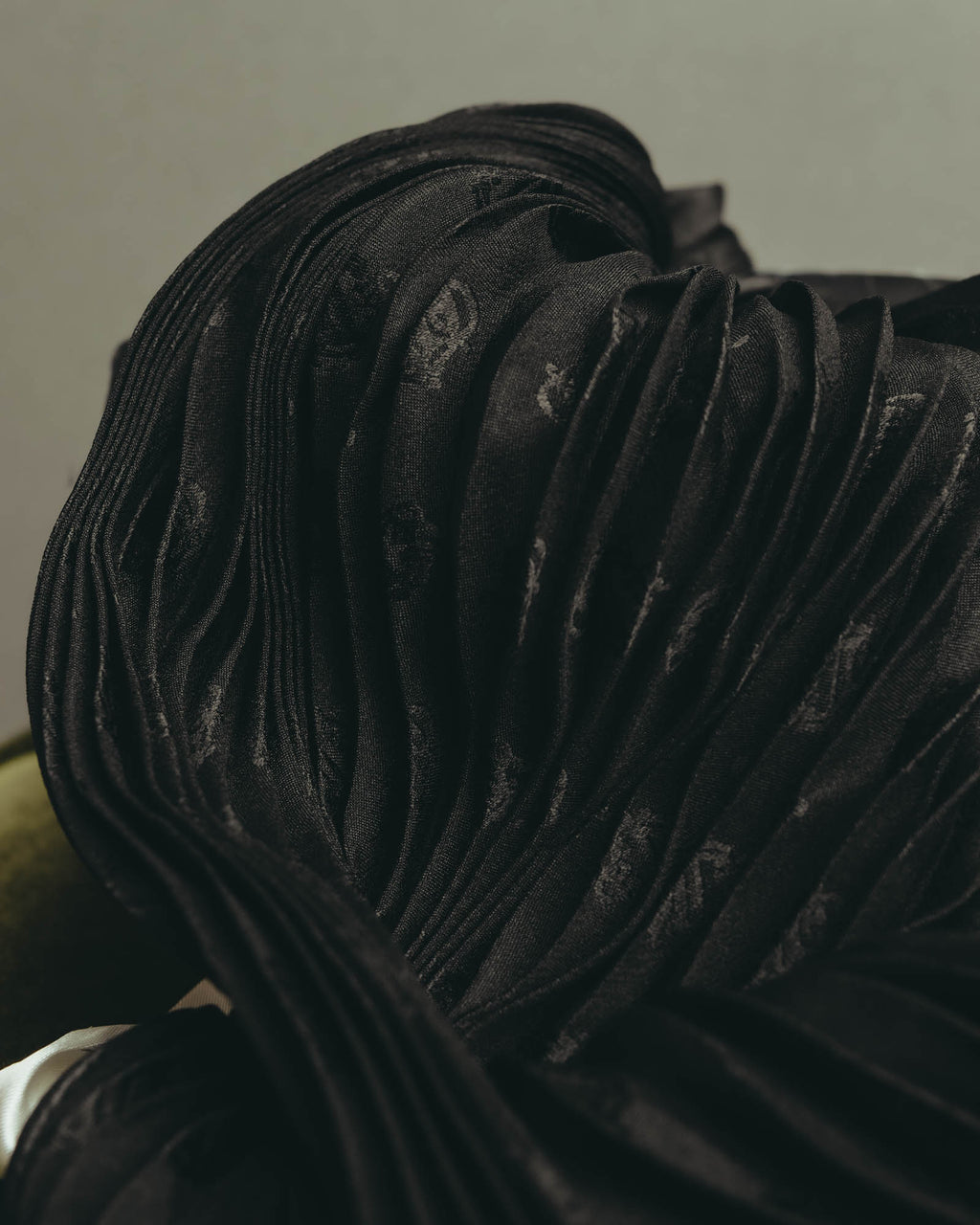 "Christian Dior" 80's-90's Pleated silk stole