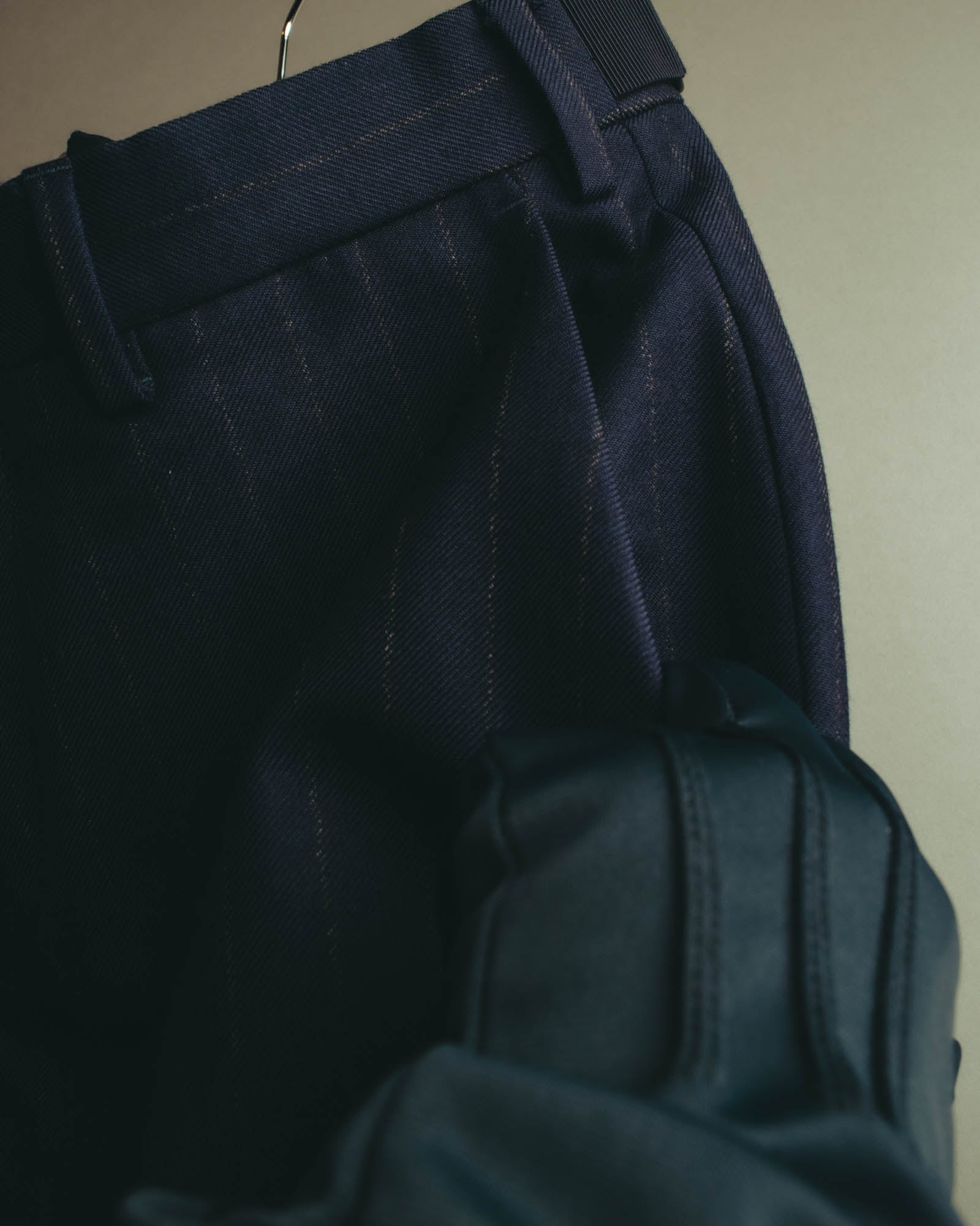 "DRIES VAN NOTEN" 22AW Tailored pinstripe wool trousers