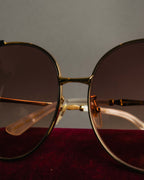 “GUCCI” 2017-2022 Striped rim oversized sunglasses