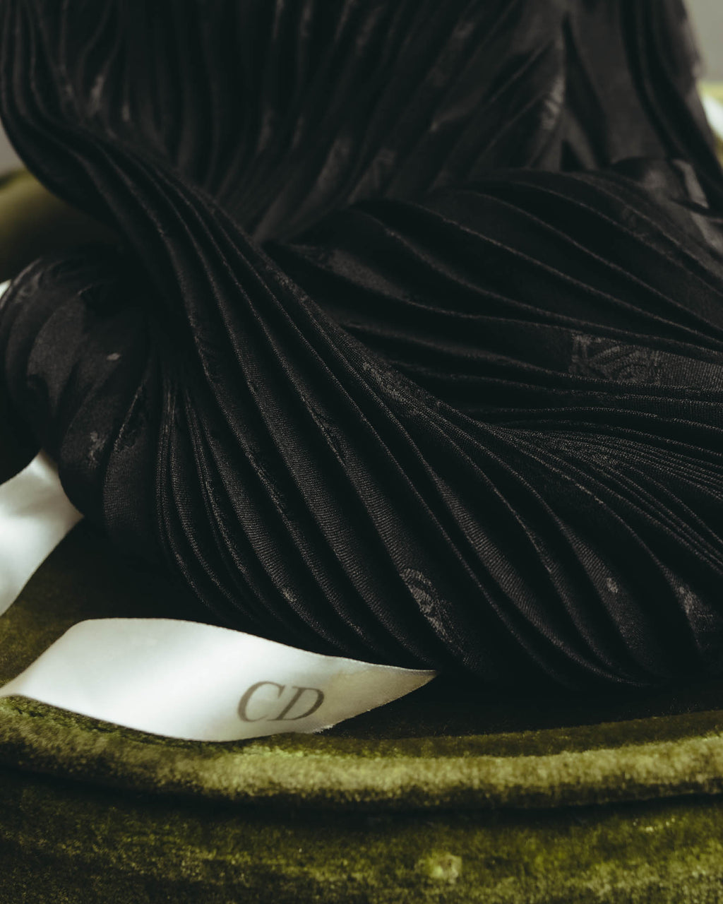"Christian Dior" 80's-90's Pleated silk stole
