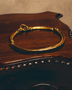 -SPECIAL- "Hermès" 80's-00's Sculptural gold tone choker necklace