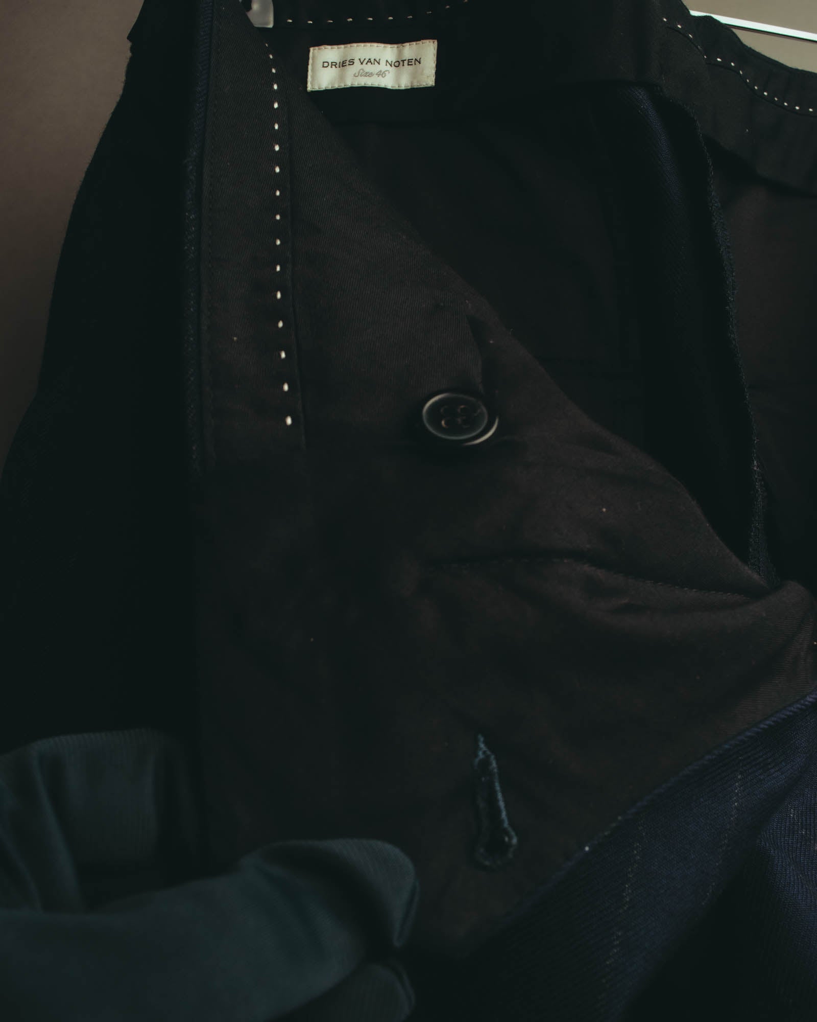 "DRIES VAN NOTEN" 22AW Tailored pinstripe wool trousers