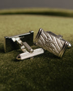 "Burberrys" 70's-90's Silver equestrian knight cufflinks