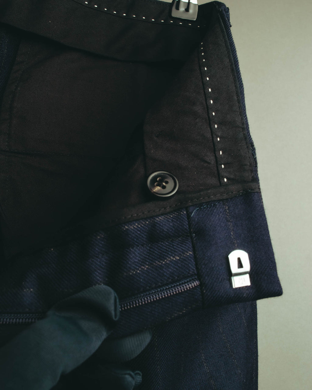 "DRIES VAN NOTEN" 22AW Tailored pinstripe wool trousers