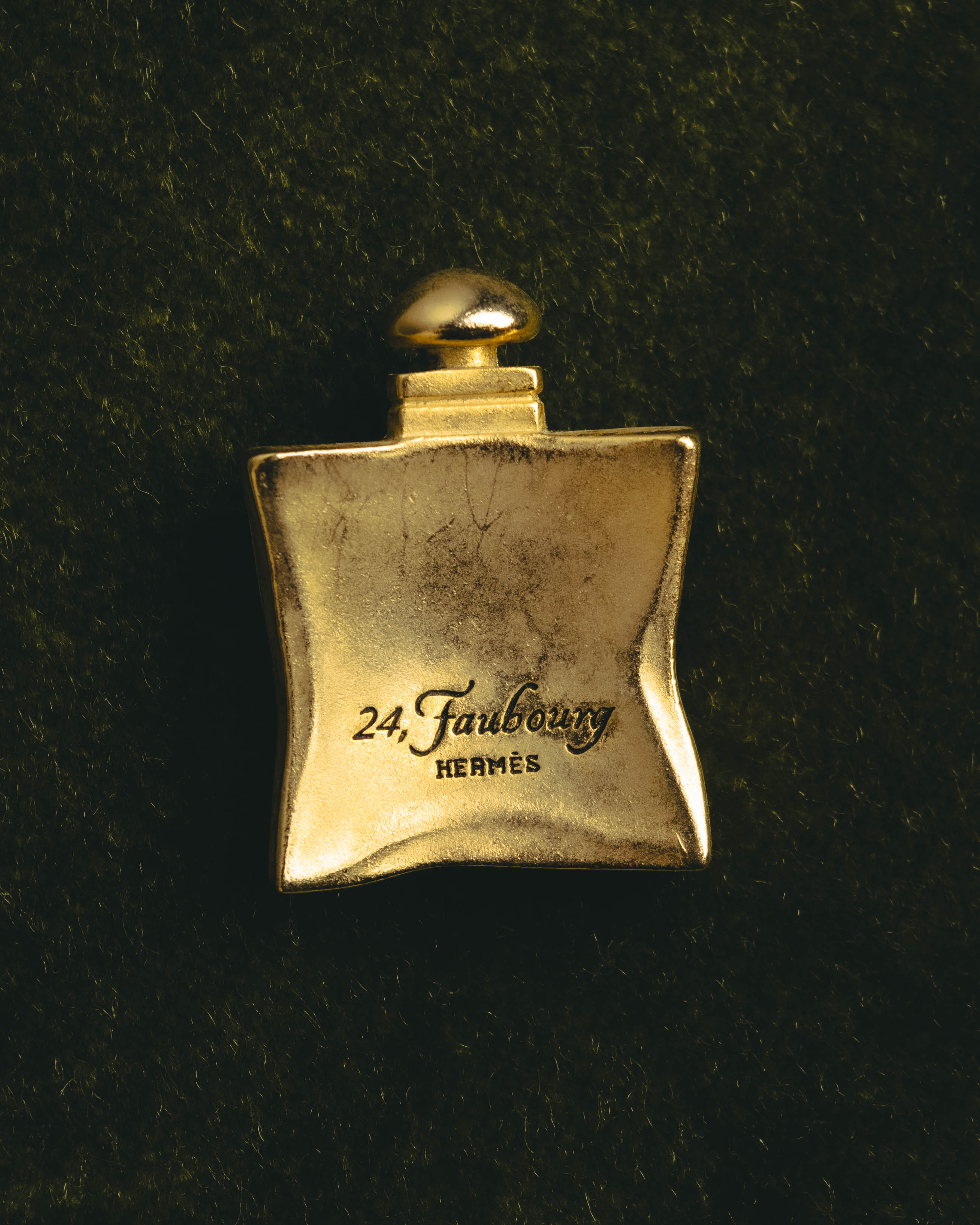 "Hermès" 90's-00's Collectible perfume bottle brooch