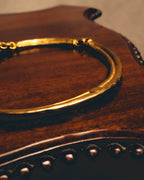 -SPECIAL- "Hermès" 80's-00's Sculptural gold tone choker necklace