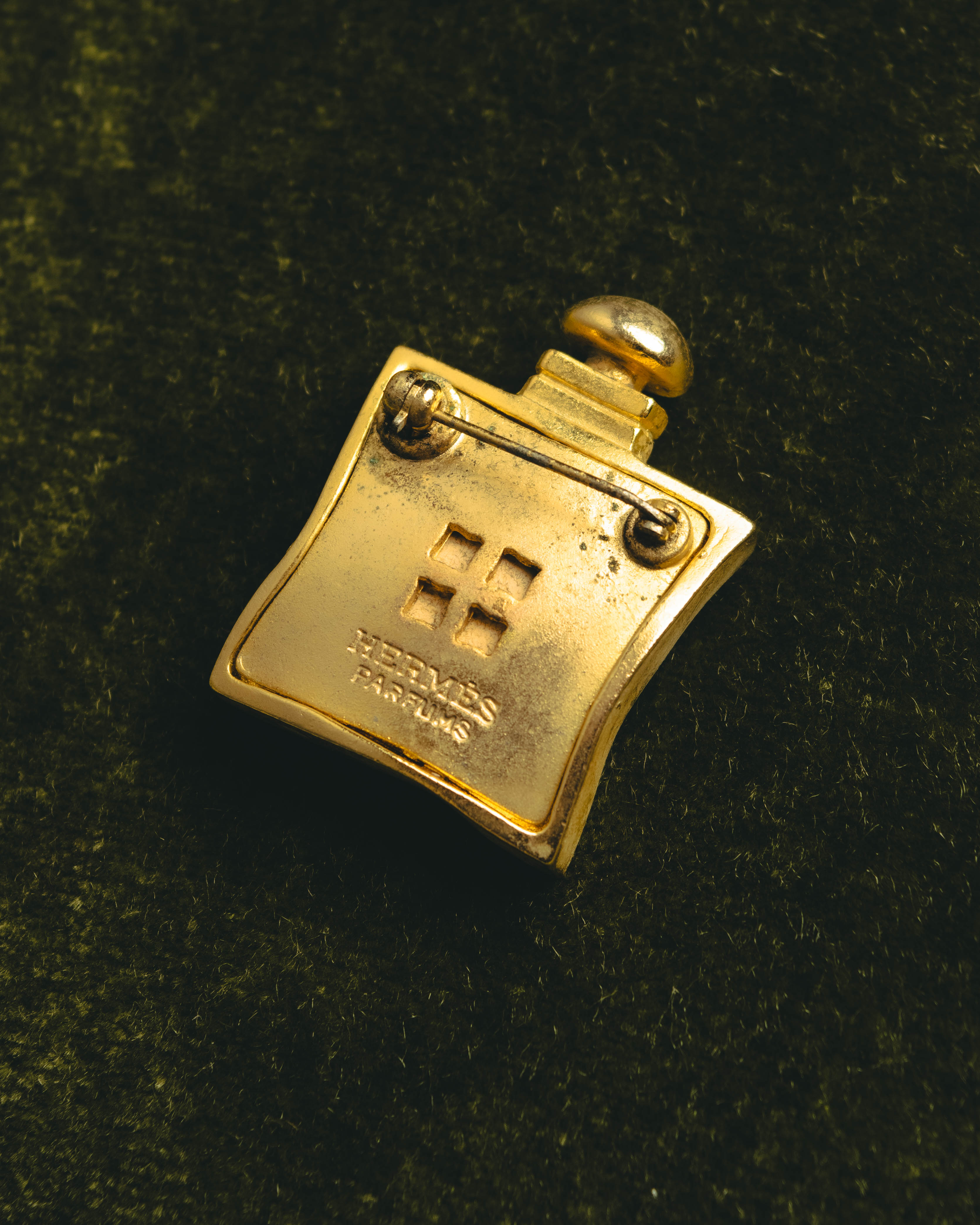 "Hermès" 90's-00's Collectible perfume bottle brooch