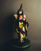 "GUCCI" 70's-80's Botanical silk scarf