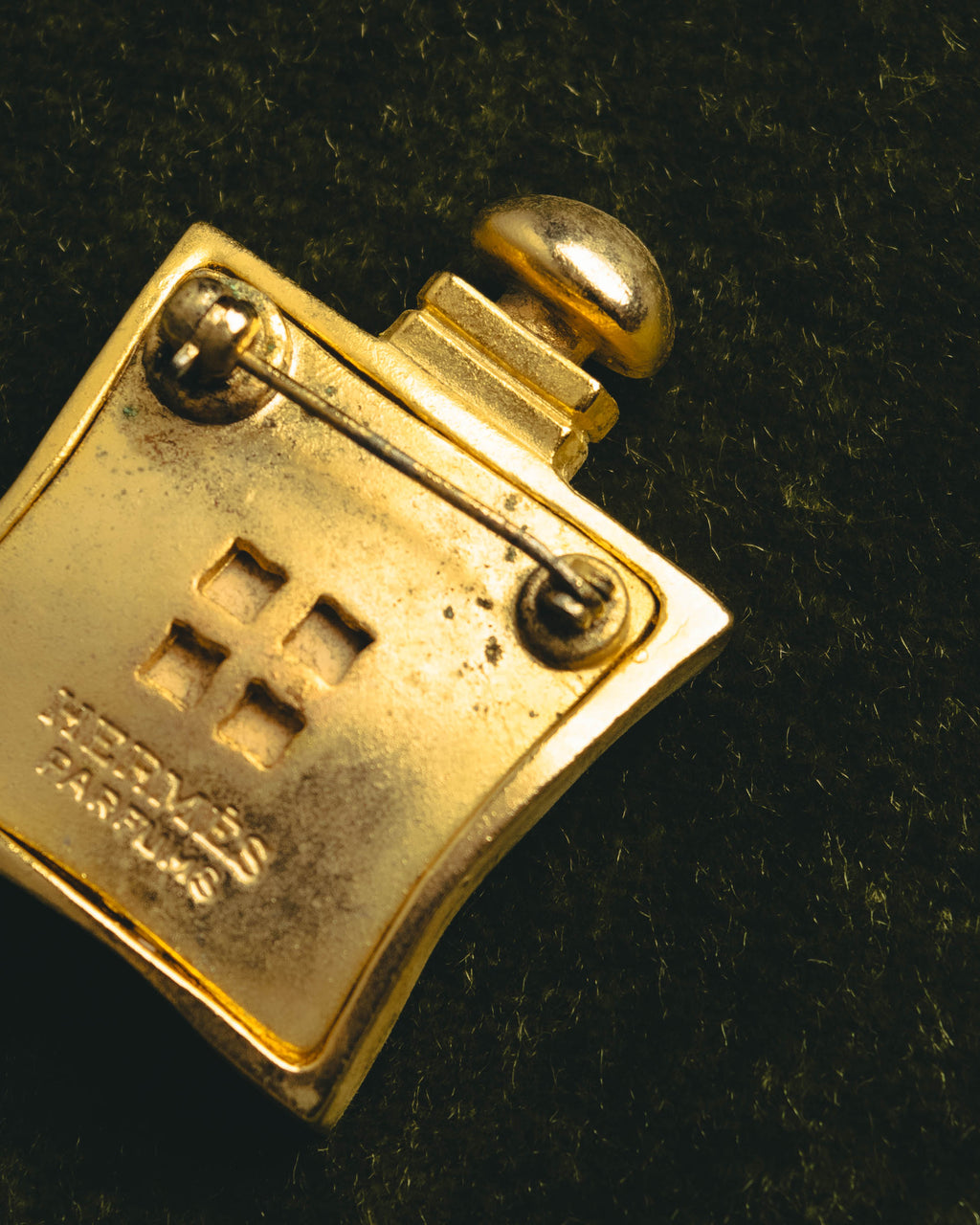 "Hermès" 90's-00's Collectible perfume bottle brooch