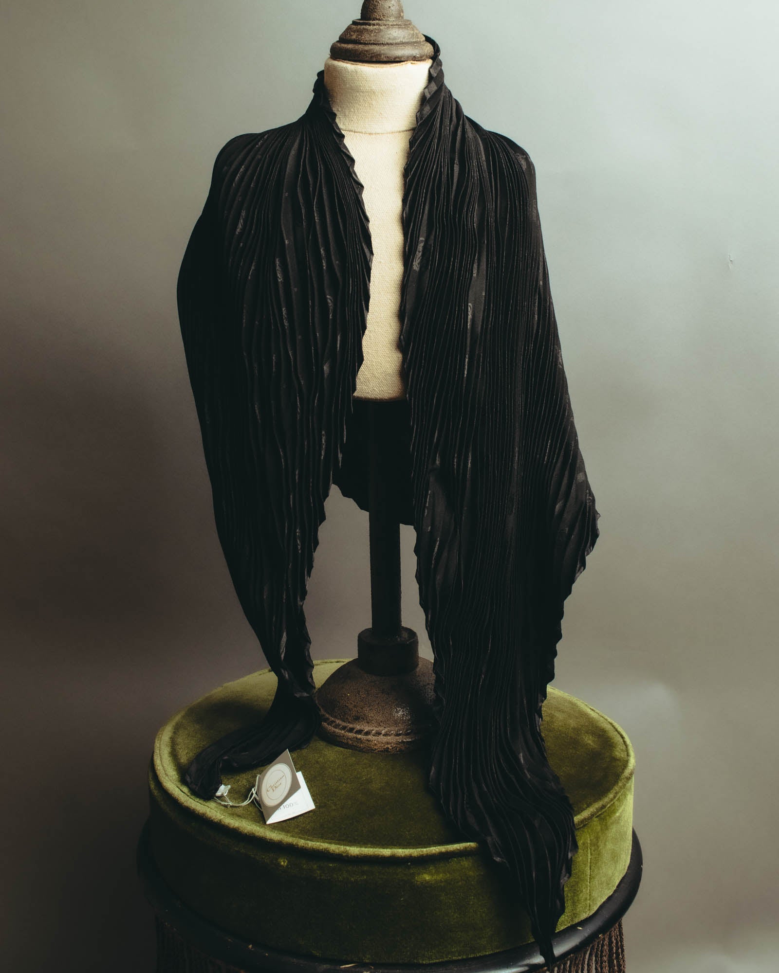 "Christian Dior" 80's-90's Pleated silk stole