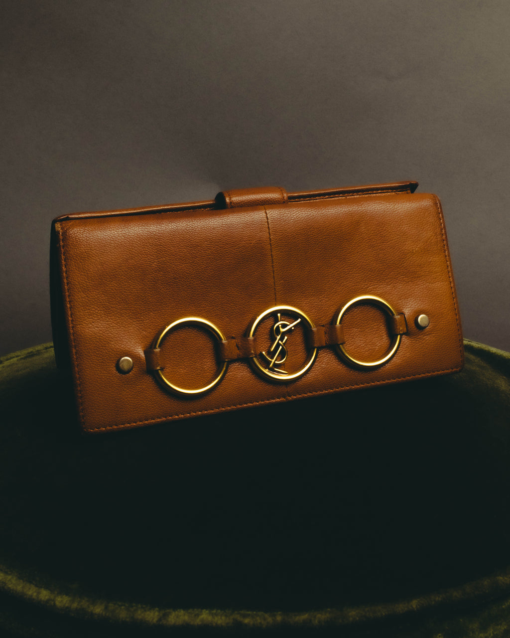 "Yves Saint Laurent" 00's-10's Grained leather clutch wallet