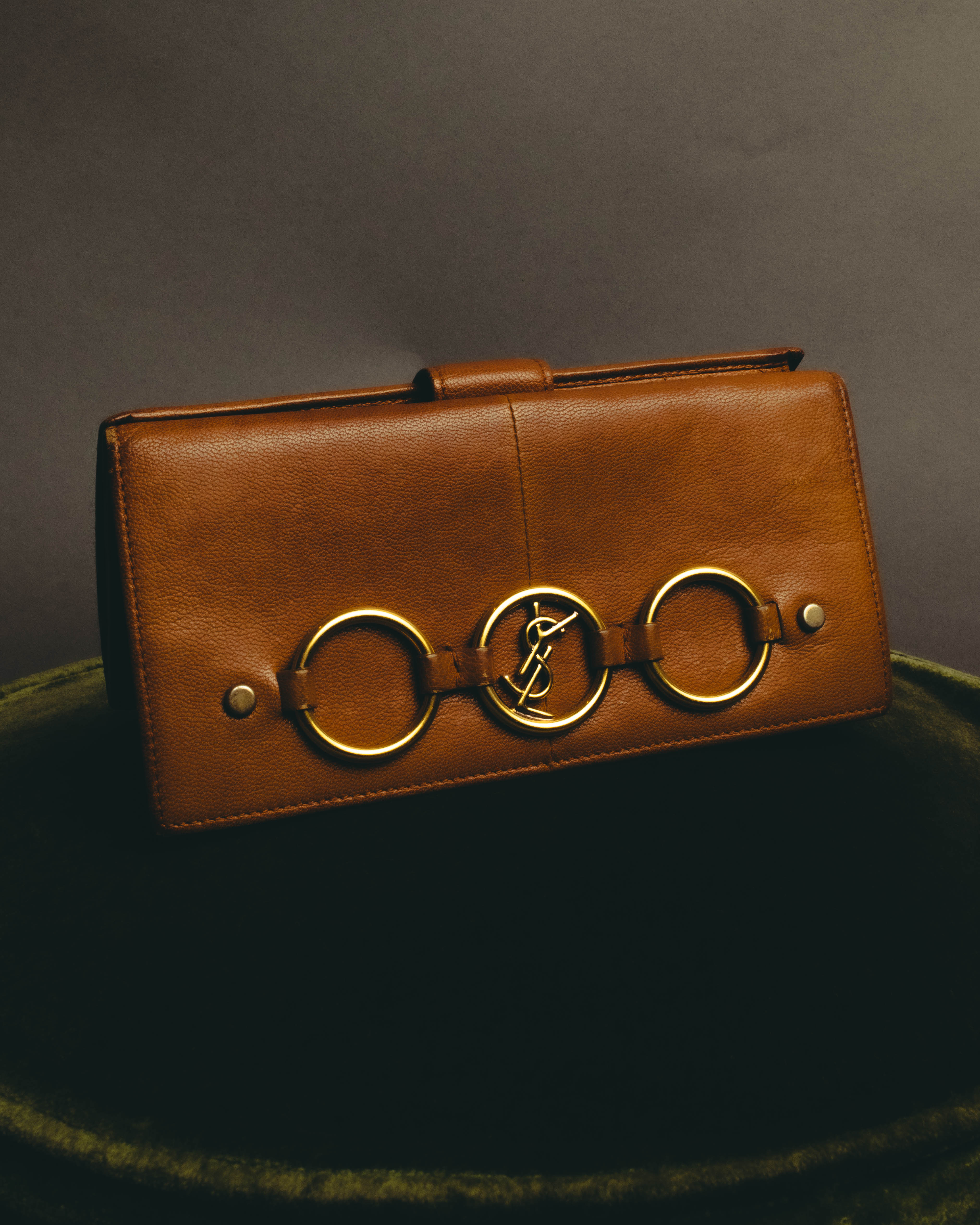 "Yves Saint Laurent" 00's-10's Grained leather clutch wallet