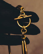 -SPECIAL- "Hermès" 80's-00's Sculptural gold tone choker necklace