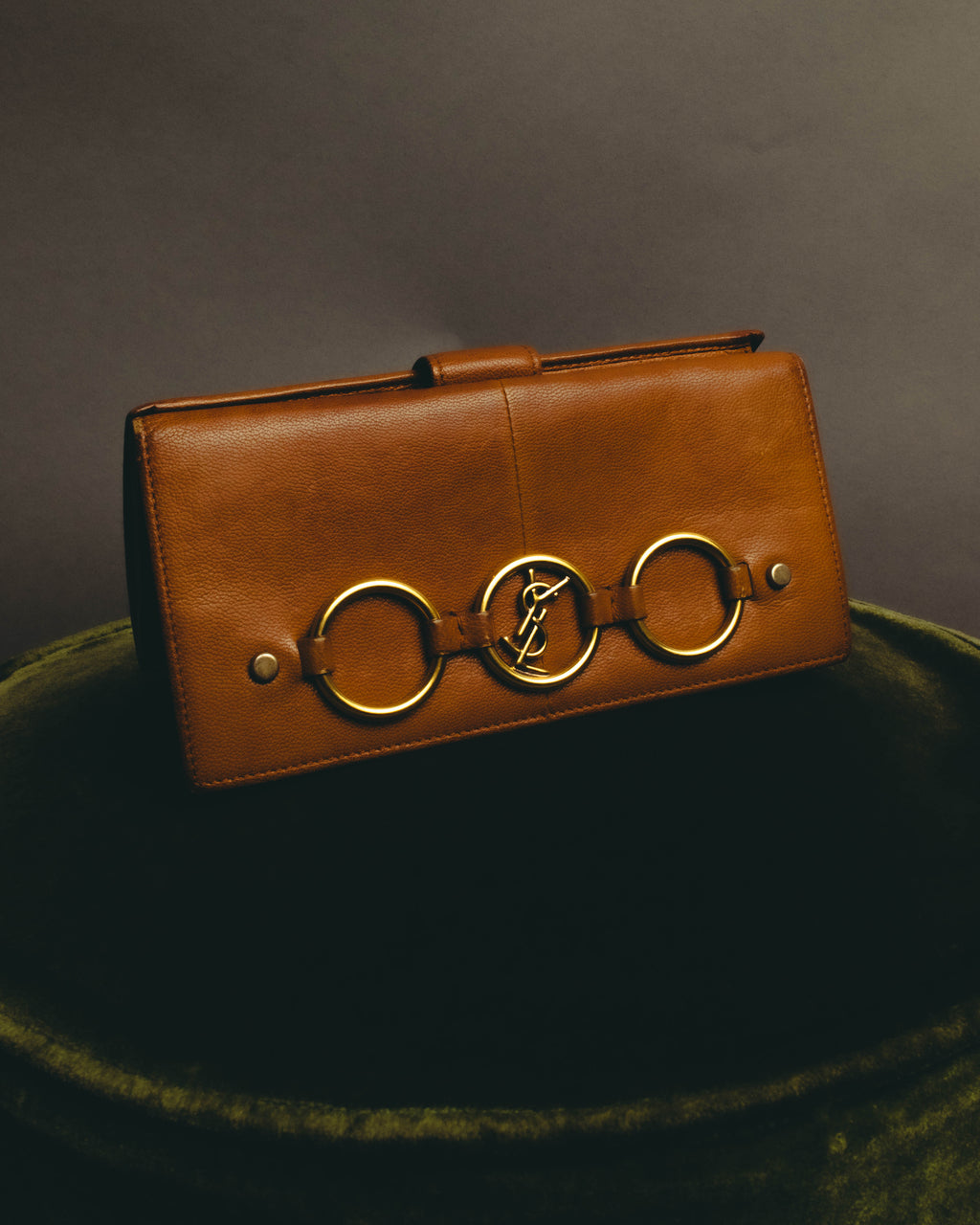 "Yves Saint Laurent" 00's-10's Grained leather clutch wallet