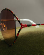 “GUCCI” 2017-2022 Striped rim oversized sunglasses