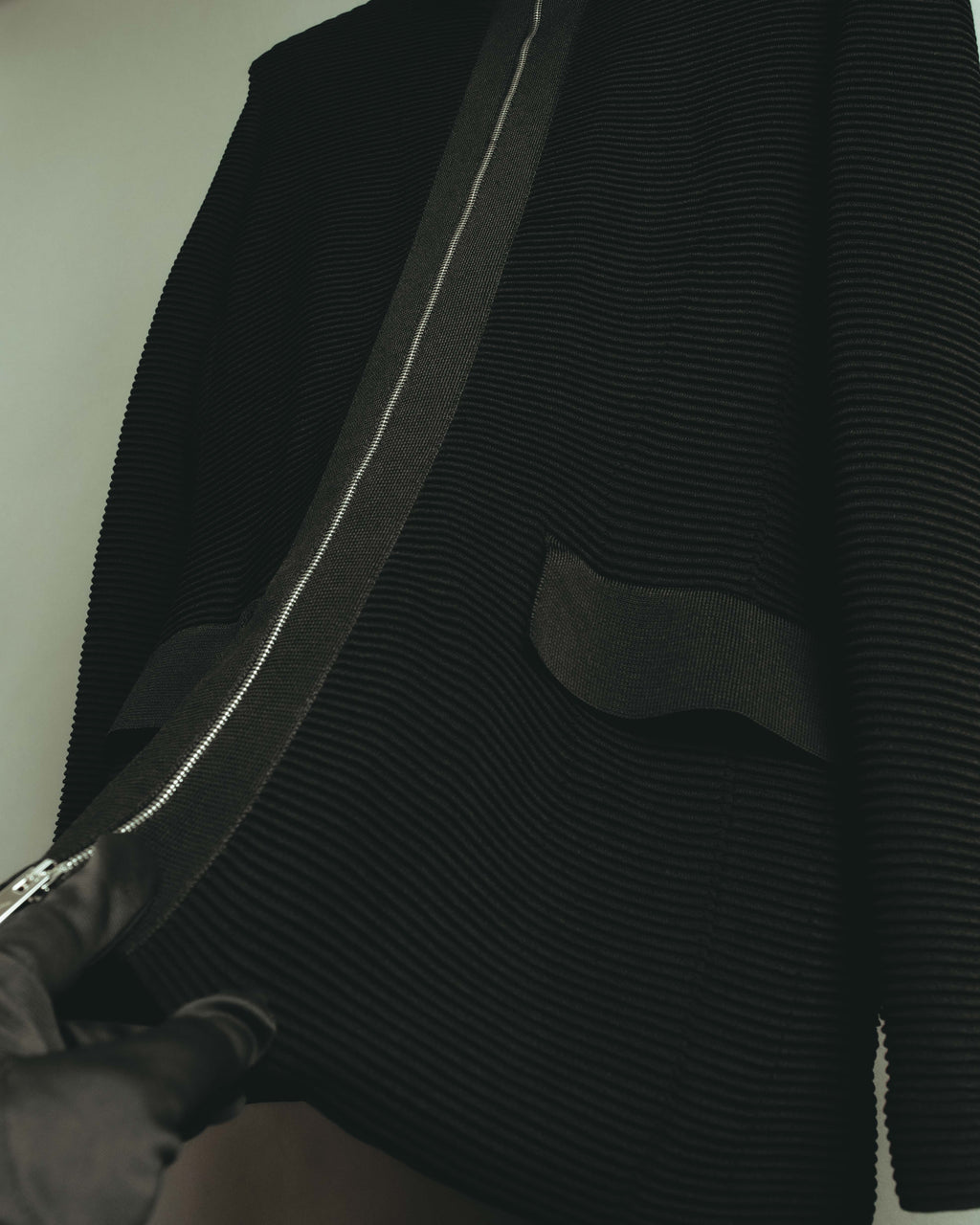 "Giorgio Armani" 10's Sleek zip up knit jacket