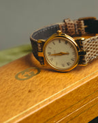 "GUCCI" 80's-90's Classic leather strap wristwatch