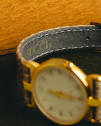 "GUCCI" 80's-90's Classic leather strap wristwatch