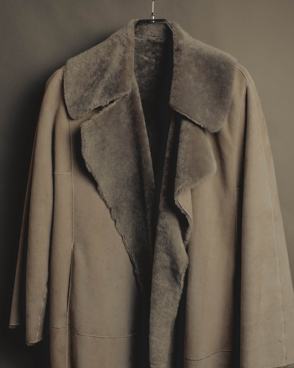 "LOEWE" 90's-00's Sculptural shearling coat